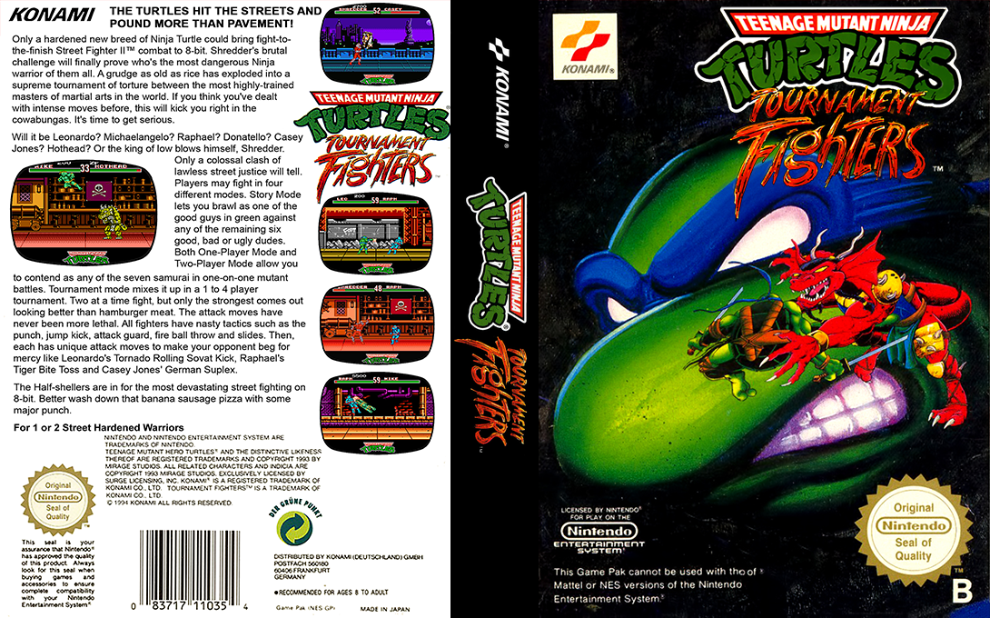 Teenage Mutant Ninja Turtles - Tournament Fighters — box-texture (EU)