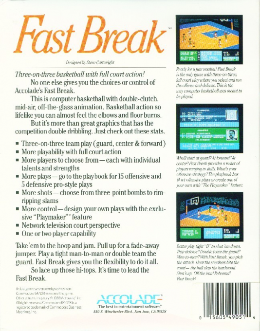 Fast Break — box-2D-back (US)