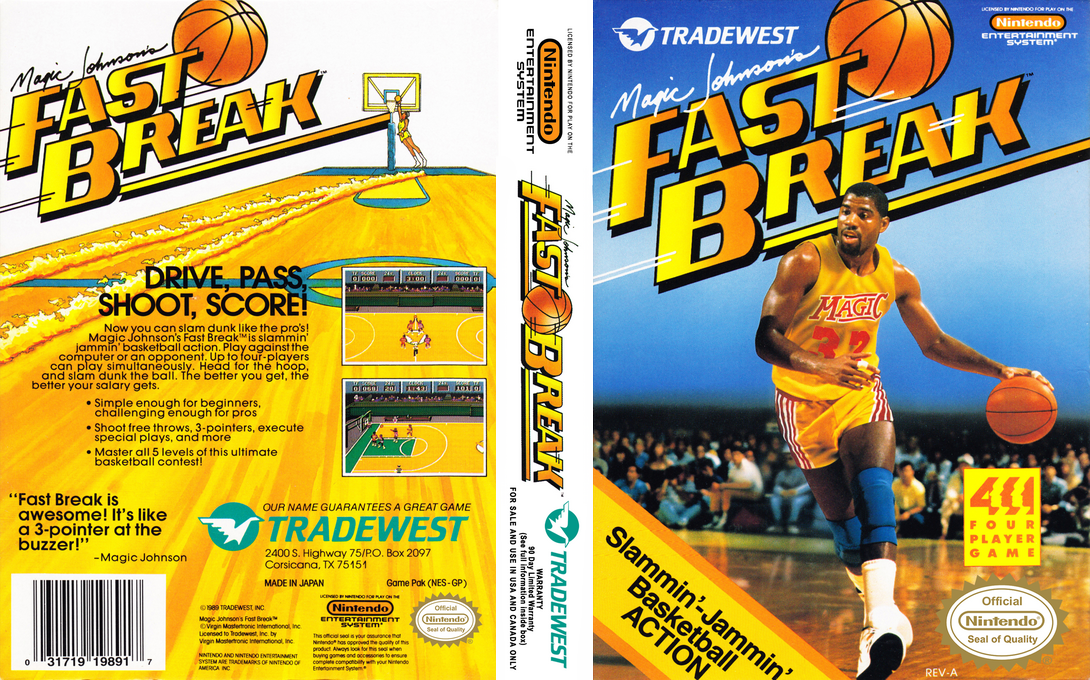 Magic Johnson's Fast Break — box-texture (US)