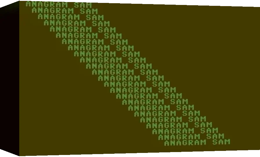 Anagram Sam — box-3D (WOR)