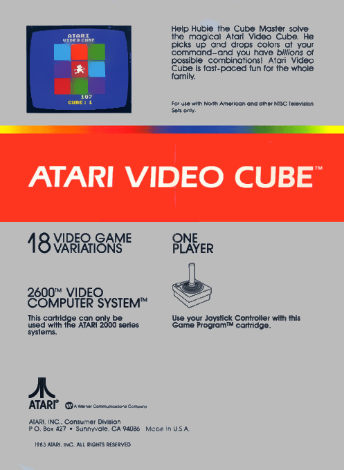 Atari Video Cube — box-2D-back (US)