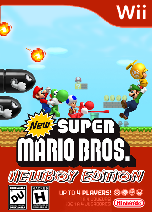 New Super Mario Bros Wii - Hellboy Edition box art