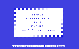 Simple Substitution in a Monomial — sstitle (WOR)