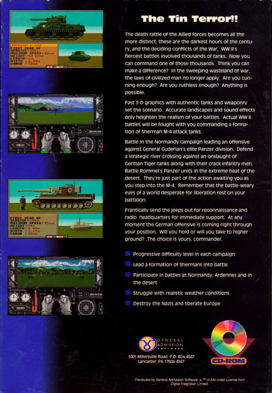 Sherman M4 — box-2D-back (US)