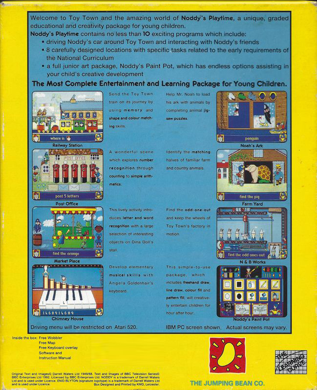 Noddy's Playtime — box-2D-back (EU)