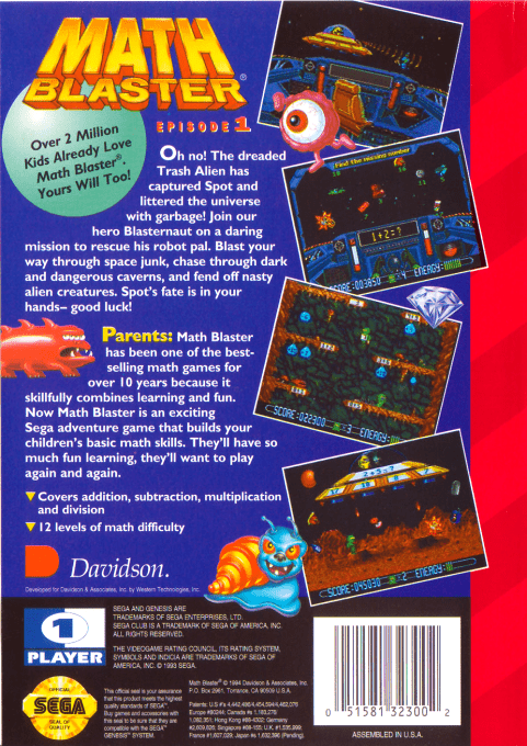 Math Blaster Episode 1 - In Search Of Spot — box-2D-back (US)