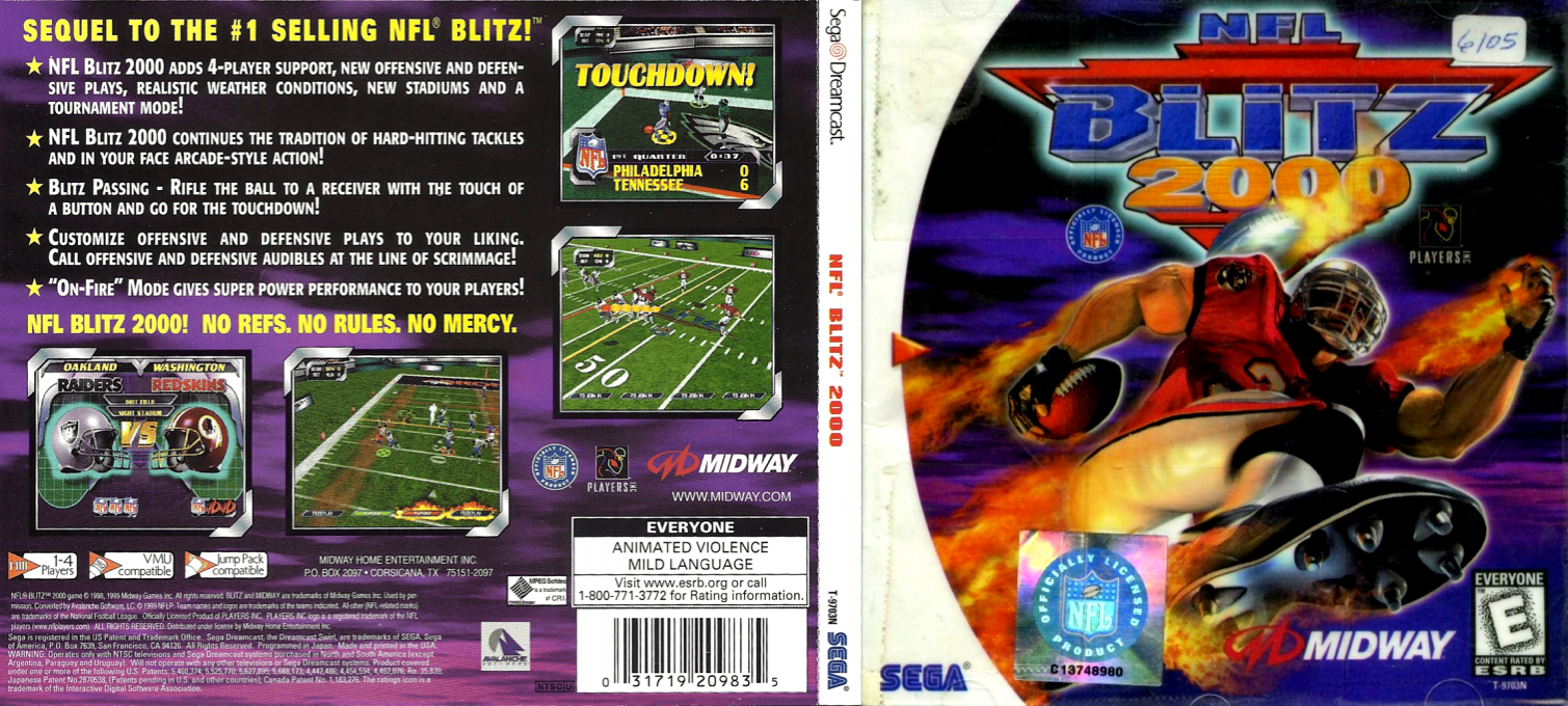 NFL Blitz 2000 — box-texture (US)