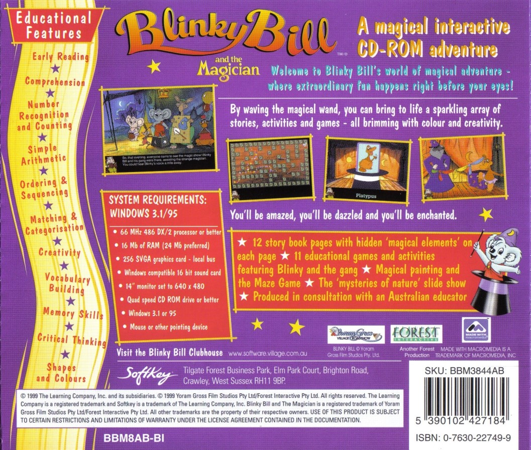 Blinky Bill And The Magician — box-2D-back (UK)