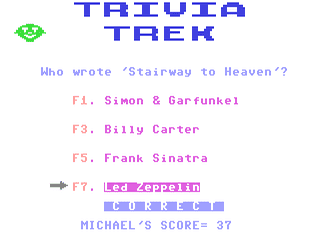 Trivia Trek — ss (WOR)