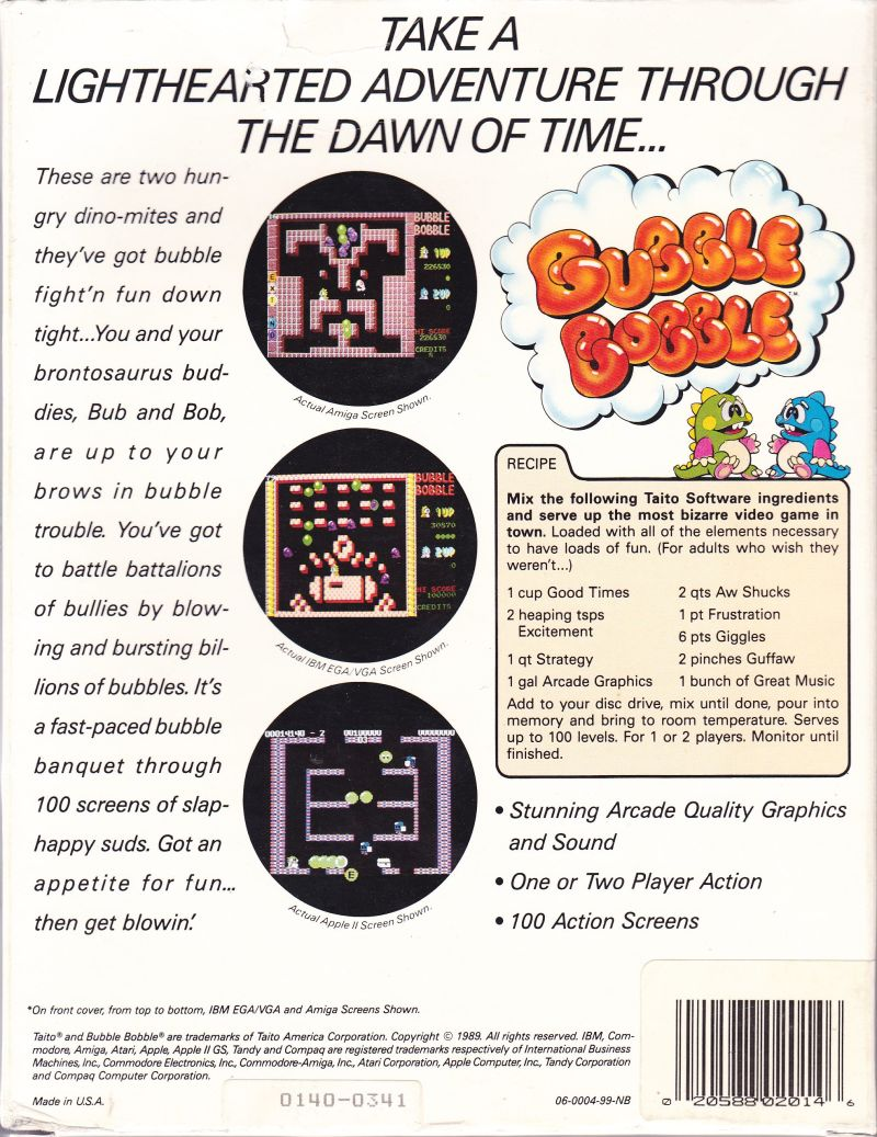 Bubble Bobble — box-2D-back (WOR)