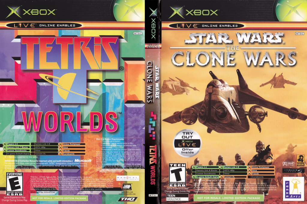 Star Wars - The Clone Wars And Tetris Worlds — box-texture (US)