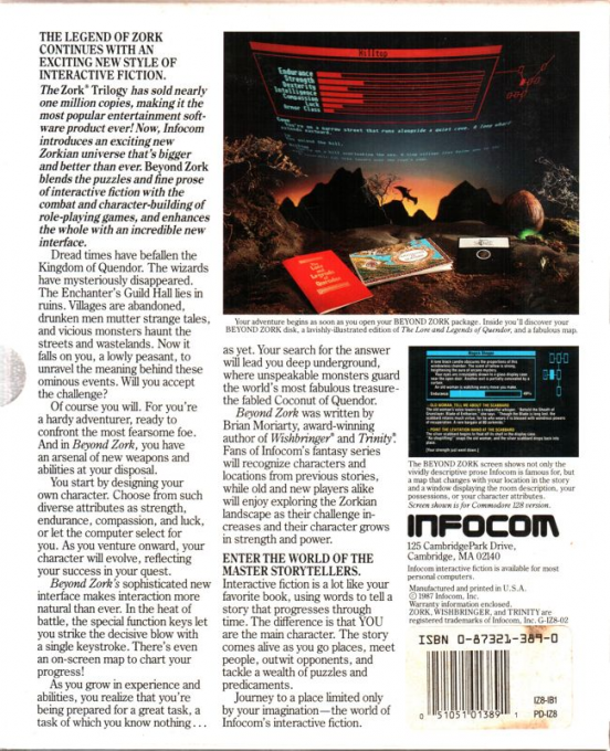 Beyond Zork - The Coconut Of Quendor — box-2D-back (US)