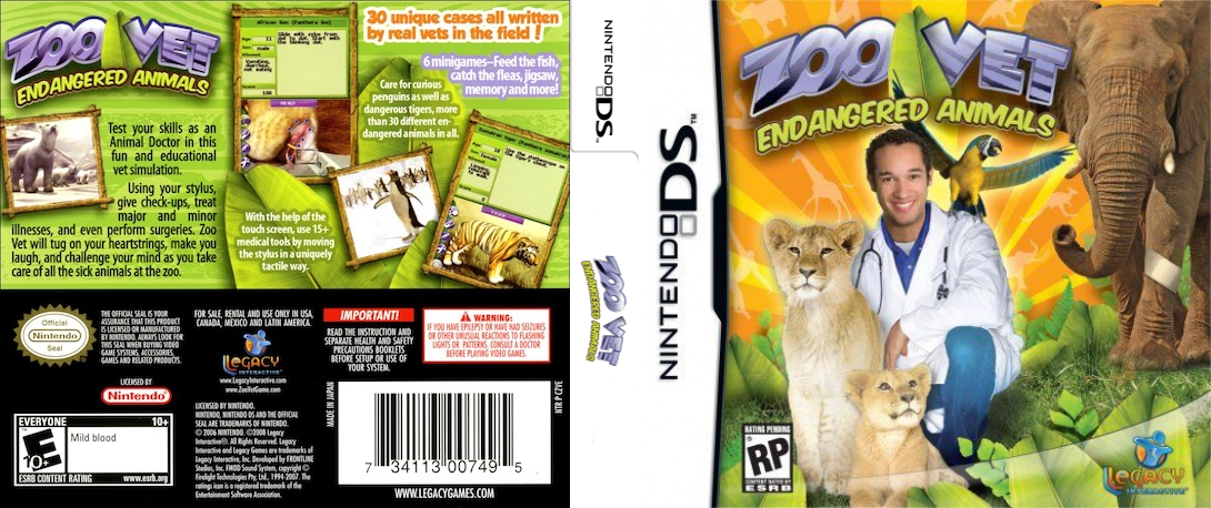 Zoo Vet - Endangered Animals — box-texture (US)