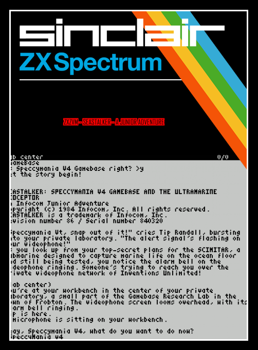 ZxZvm - Seastalker - A Junior Adventure box art