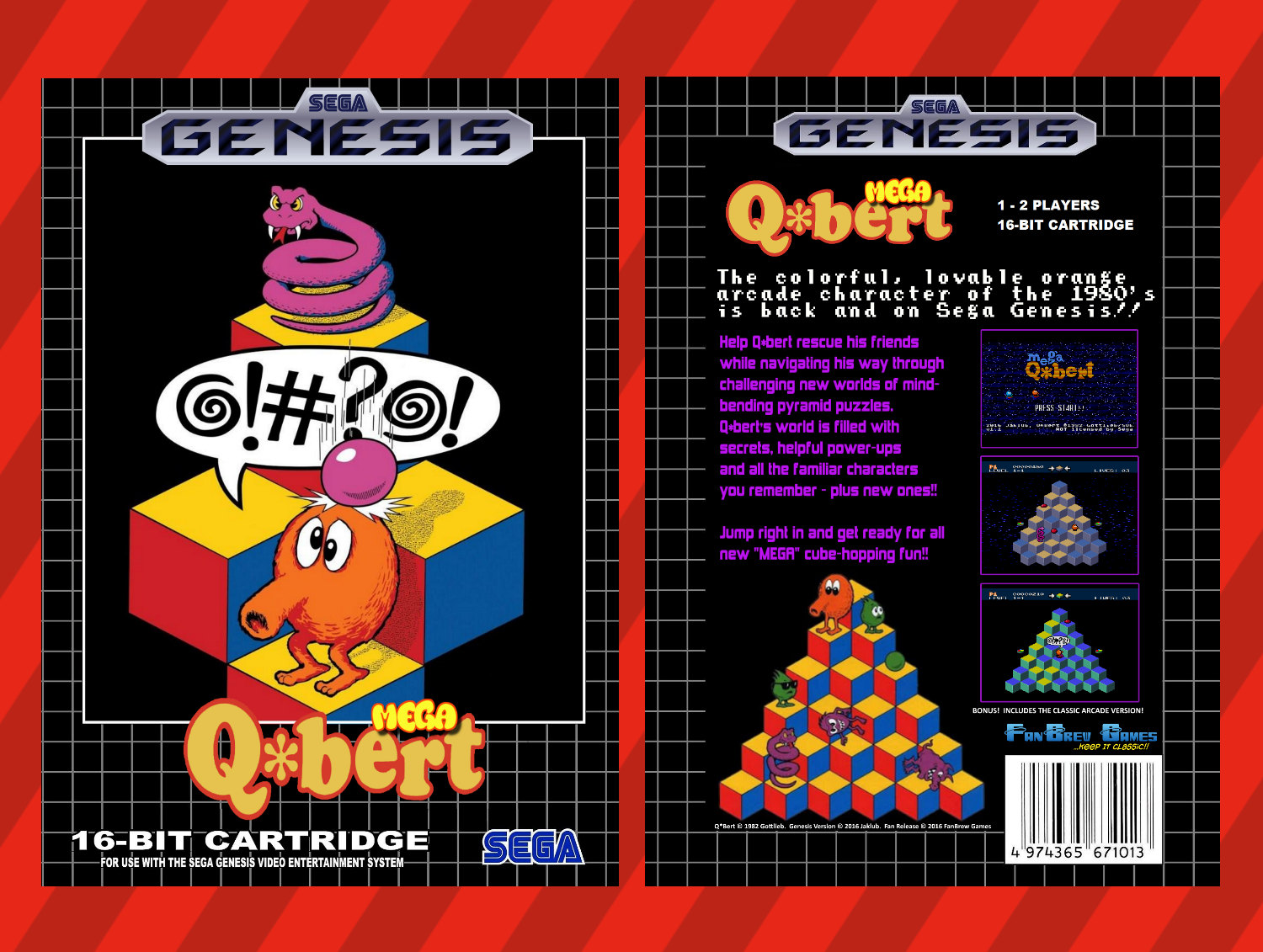 Mega Q-bert — box-scan (CUS)