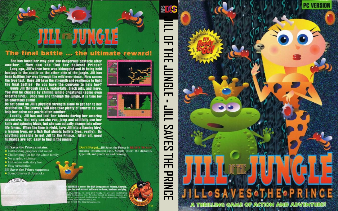 Jill Of The Jungle - Jill Saves The Prince — box-texture (US)