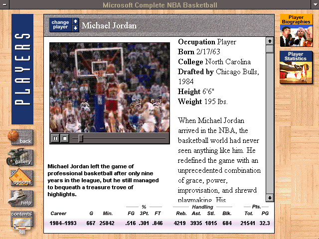 Microsoft Complete NBA Basketball Guide '94-'95 — ss (WOR)