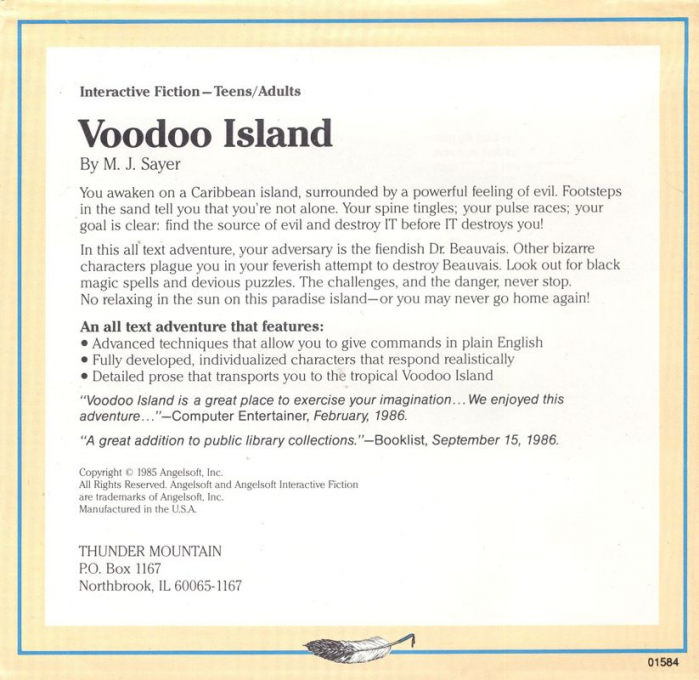 Voodoo Island — box-2D-back (US)