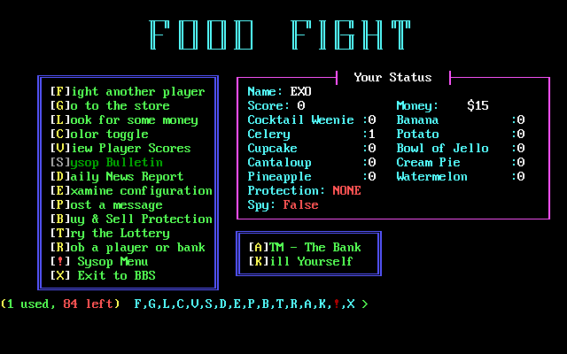 Food Fight — ss (WOR)