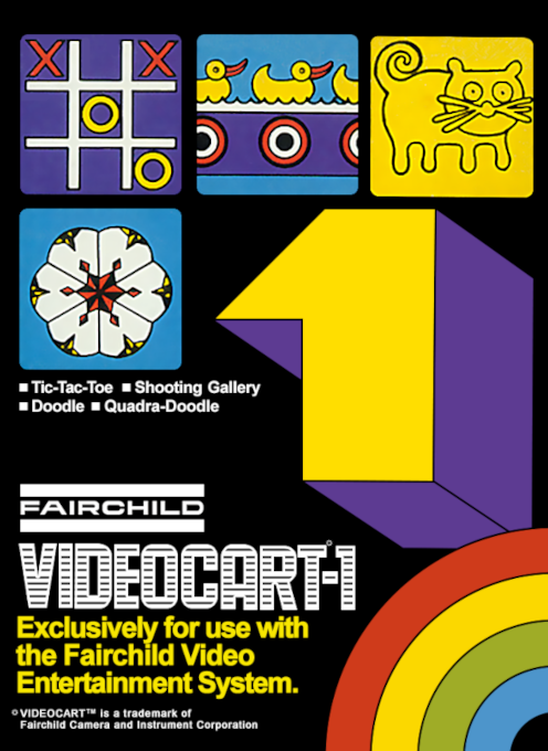 Videocart-1 - Tic-tac-toe, Shooting Gallery, Doodle, Quadra-doodle box art
