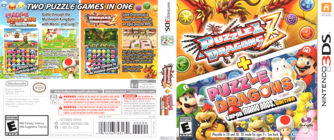 Puzzle And Dragons Z Puzzle And Dragons - Super Mario Bros. Edition — box-texture (US)