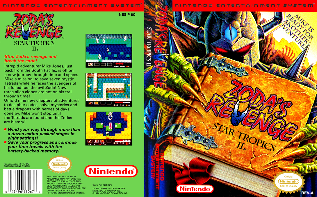 Zoda's Revenge - Star Tropics 2 — box-texture (US)