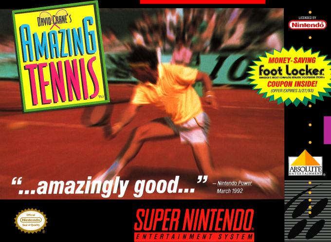 David Crane's Amazing Tennis box art