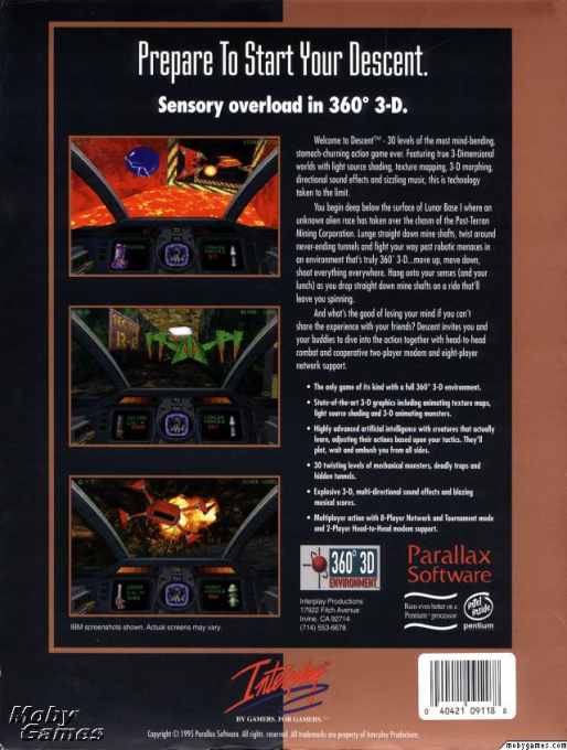 Descent — box-2D-back (US)