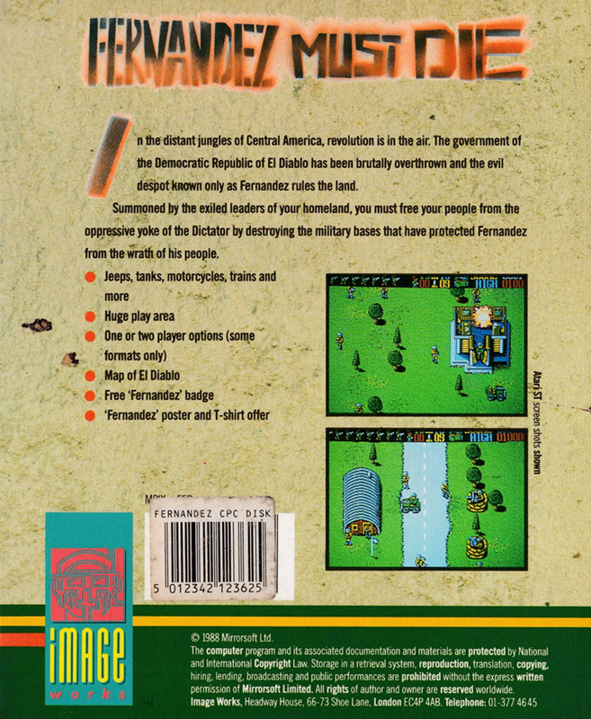 Fernandez Must Die — box-2D-back (EU)