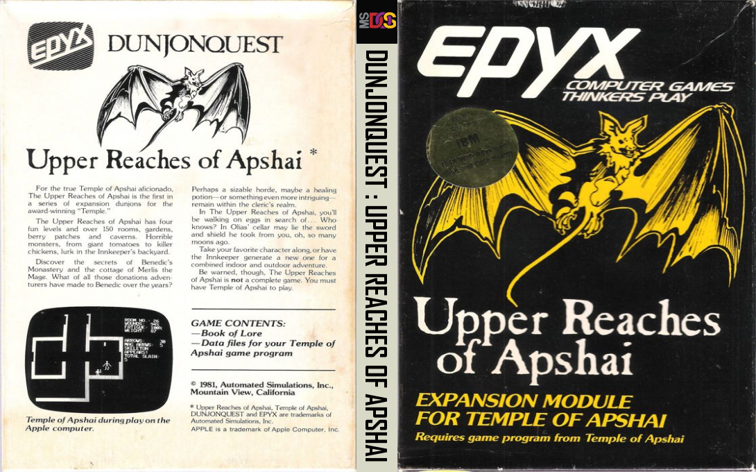 Dunjonquest - Upper Reaches of Apshai — box-texture (US)