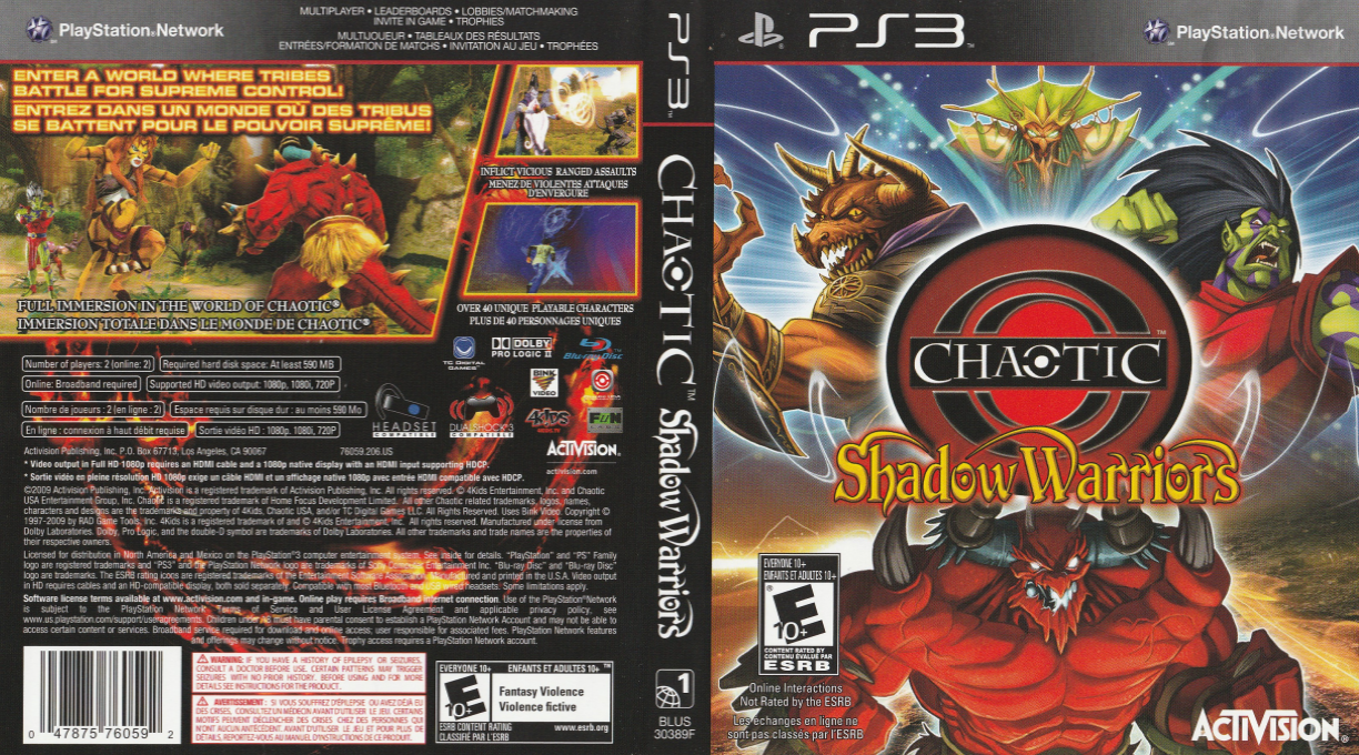 Chaotic - Shadow Warriors — box-texture (CA)