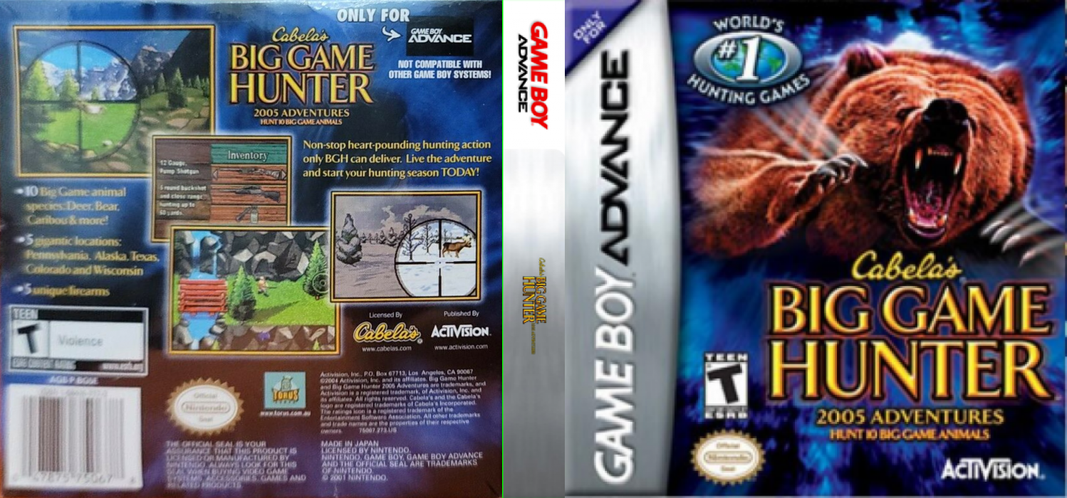 Cabela's Big Game Hunter - 2005 Adventures — box-texture (US)
