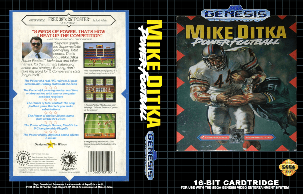 Mike Ditka Power Football — box-texture (US)