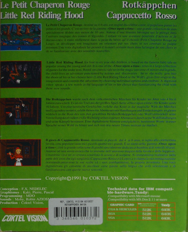 Once Upon A Time - Little Red Riding Hood — box-2D-back (EU)