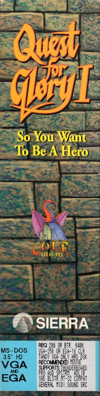 Quest For Glory 1 - So You Want To Be A Hero — box-2D-side (US)