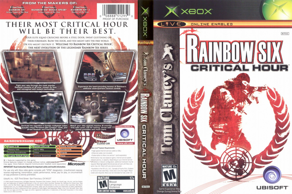 Rainbow Six - Critical Hour — box-texture (US)