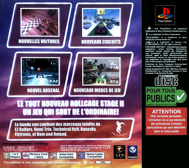 Rollcage Stage II — box-2D-back (FR)
