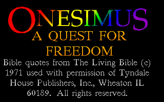 Onesimus - A Quest For Freedom — sstitle (US)