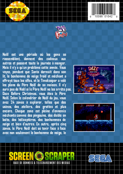 Daze Before Christmas — box-2D-back (SS)