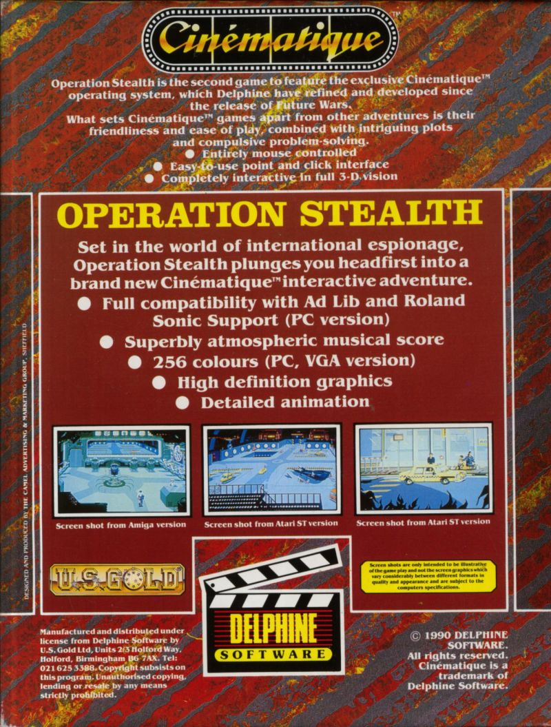 Operation Stealth — box-2D-back (EU)