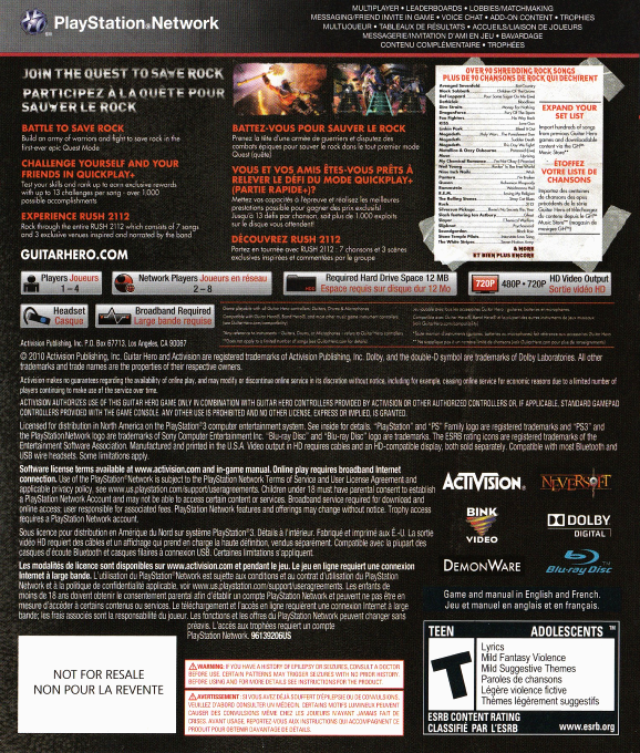 Guitar Hero - Warriors of Rock — box-2D-back (CA)