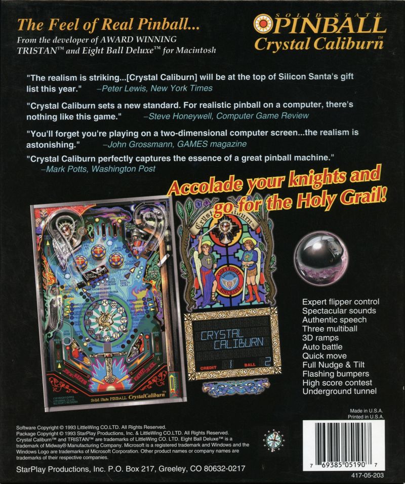 Crystal Caliburn — box-2D-back (US)