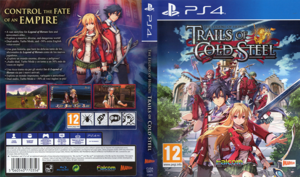 Legend of Heroes, The - Trails of Cold Steel — box-texture (EU)