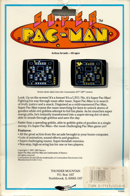 Super Pac-Man — box-2D-back (US)