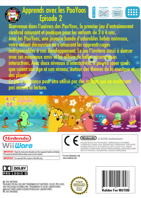 Apprends Avec Les Pooyoos - Episode 2 — box-2D-back (FR)