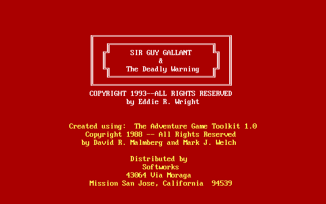 Sir Guy Gallant & The Deadly Warning box art