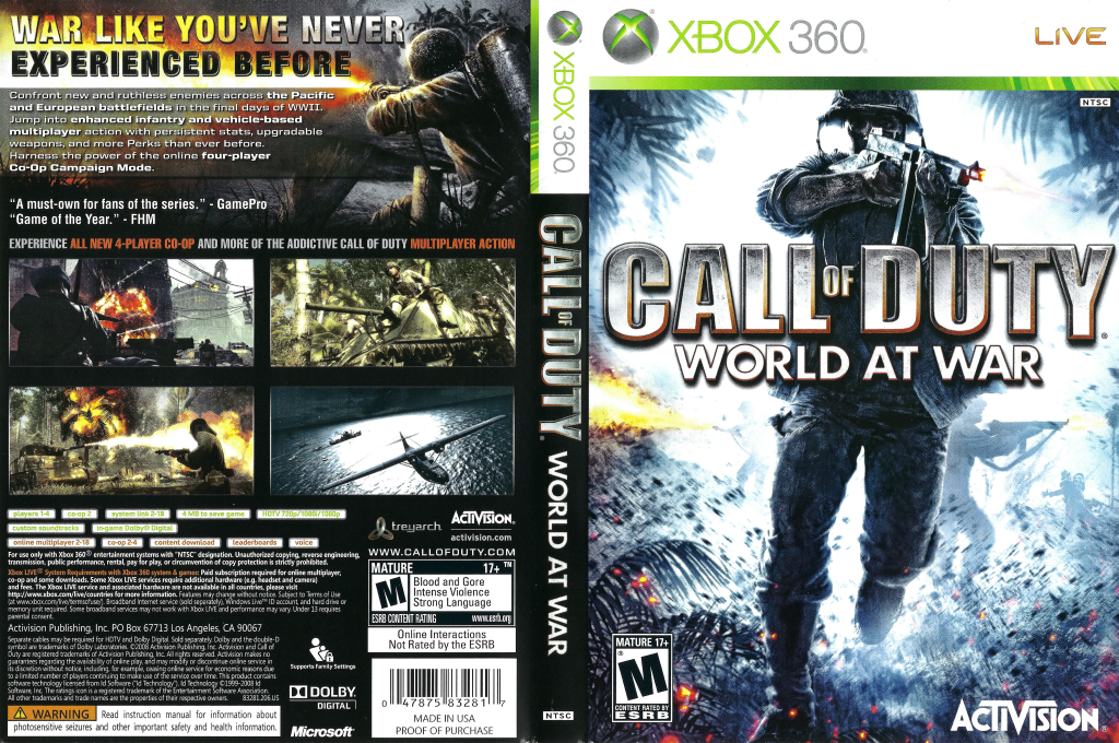 Call of Duty - World at War — box-texture (US)
