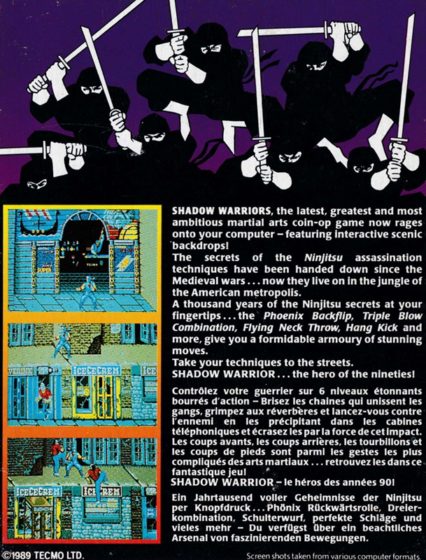 Shadow Warriors — box-2D-back (EU)