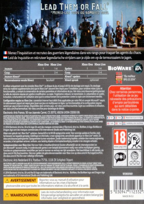 Dragon Age - Inquisition — box-2D-back (EU)