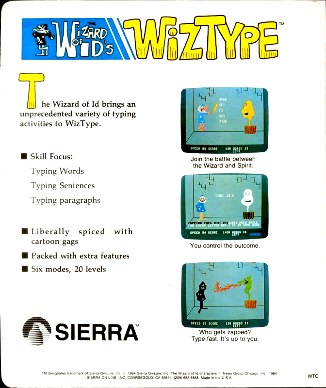 Wizard Of Id's Wiztype — box-2D-back (US)